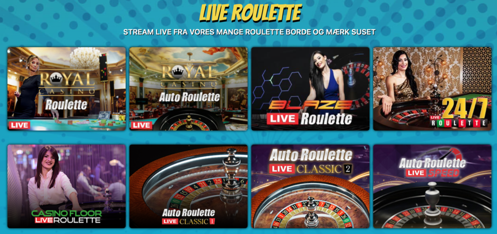 Live roulette hos Kapow Casino